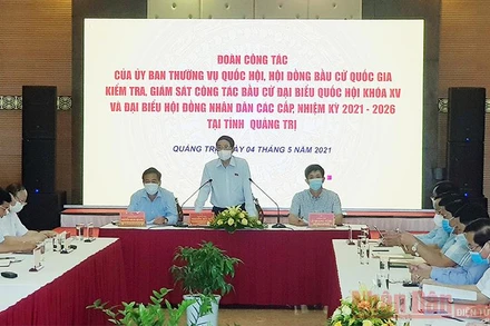 Phó Chủ tịch Quốc hội Nguyễn Đức Hải kết luận tại buổi làm việc với Ban Chỉ đạo Bầu cử tỉnh Quảng Trị.