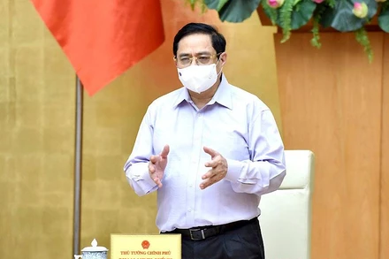 Thủ tướng Phạm Minh Chính chủ trì hội nghị. (Ảnh: TRẦN HẢI)