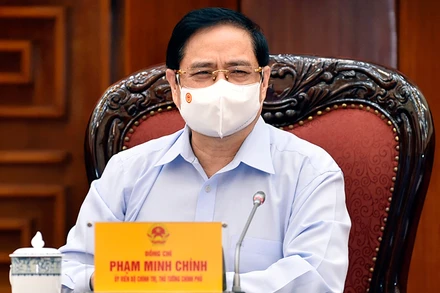 Thủ tướng Phạm Minh Chính chủ trì hội nghị. Ảnh: Nhật Bắc