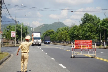 Đà Nẵng thiết lập 12 chốt chặn kiểm soát người, phương tiện ra, vào thành phố.