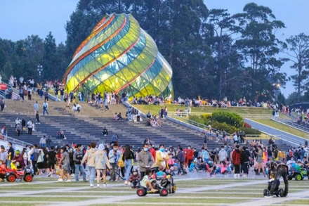 Quảng trường Lâm Viên - Đà Lạt dịp lễ 30-4 và 1-5 năm nay.