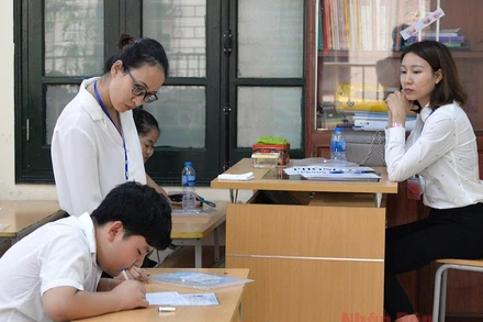 Kỳ thi vào lớp 10 THPT của Hà Nội những năm học trước. Ảnh: THUỶ NGUYÊN