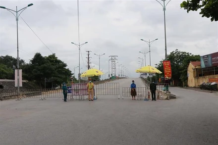 Chốt kiểm dịch tại Bắc Ninh.