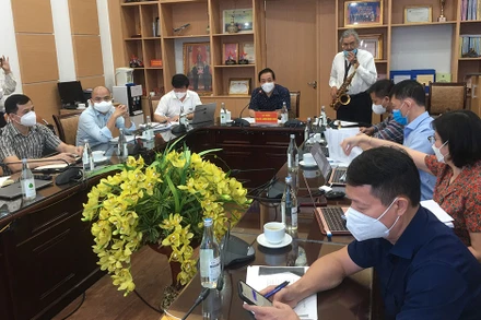 Nghệ sĩ Quyền Văn Minh tại Trung tâm. (Ảnh: Bộ Y tế)