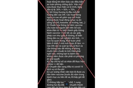 Thông tin không đúng sự thật lan truyền trên mạng xã hội.