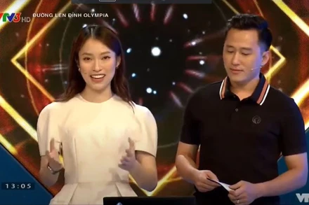 MC Khánh Vy và MC Ngọc Huy sẽ đồng hành cùng Đường lên đỉnh Olympia năm thứ 22. (Ảnh: VTV)