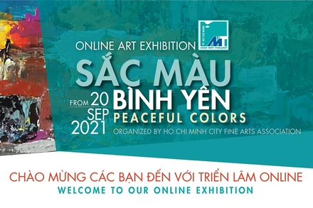 Triển lãm mỹ thuật online “Sắc màu bình yên” thu hút 63 tác giả tham gia với 103 tác phẩm được trưng bày.