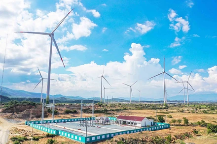 Toàn cảnh dự án điện gió số 5 - Ninh Thuận.