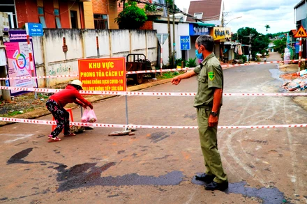 Đắk Mil đã phong tỏa toàn bộ các khu vực phát hiện ca bệnh.