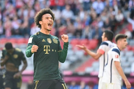 Sane góp công giúp Bayern thắng đậm. (Nguồn: Getty Images)