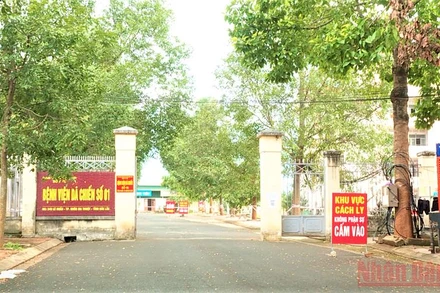 Bệnh viện dã chiến số 1, nơi đồng chí Đ đang điều trị Covid-19.