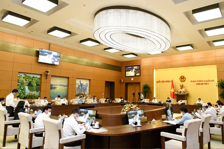 Toàn cảnh Phiên họp thứ 3 của Ủy ban Thường vụ Quốc hội. (Ảnh: quochoi.vn)
