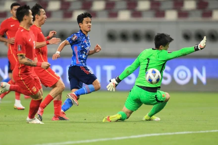 Tiền đạo Yuya Osako ghi bàn thắng duy nhất trong trận đấu. (Ảnh: NCNews)