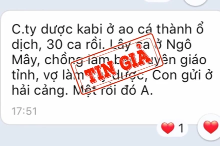 Thông tin giả lan truyền.