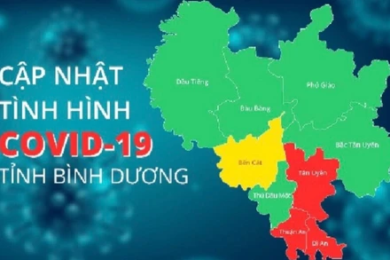 Bản đồ về tình hình Covid-19 tỉnh Bình Dương ngày 11/9. (Ảnh Cổng thông tin điện tử Bình Dương).