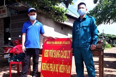  Phong tỏa 1 khu vực ở xã Quảng Tiến, huyện Cư M’gar, tỉnh Đắk Lắk để phòng, chống dịch Covid-19.