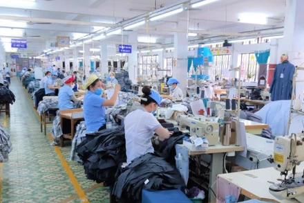 Sản xuất tại Công ty Cổ phần May Bình Minh, TP Hồ Chí Minh. (Ảnh: Kỳ Duyên)