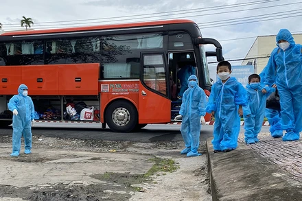 Đón công dân từ TP Hồ Chí Minh về tỉnh đợt ba, ngày 27/9.