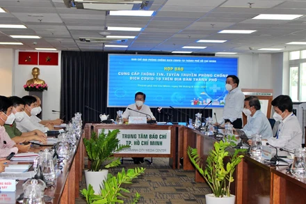 Họp báo thông tin về công tác phòng, chống dịch Covid-19 tại TP Hồ Chí Minh.