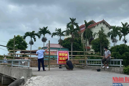 Phong toả, cách ly y tế một xóm thuộc xã Hải Hưng, huyện Hải Hậu.