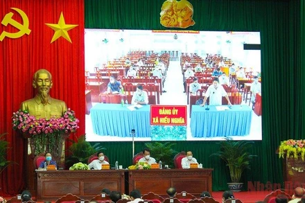 Quang cảnh Hội nghị trực tuyến, ngày 3/9. (Ảnh: Bá Dũng)