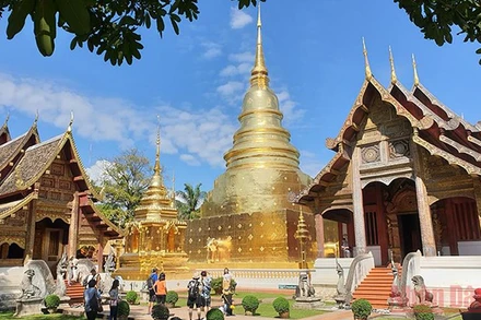 Chùa Phra Singh, trước đại dịch là một điểm hút khách tới thăm quan tại Chieng Mai (Ảnh: NDĐT)