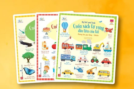 Bộ “Cuốn sách từ vựng đầu tiên của tôi”. (Ảnh: Đinh Tị Books)