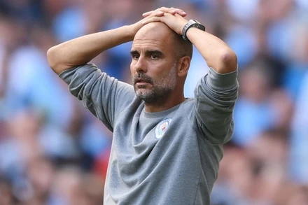 Pep Guardiola thất vọng vì Man City chỉ có một điểm trước Southampton. (Ảnh: Getty Images)