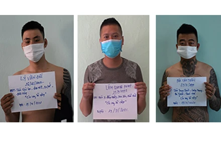 3 đối tượng cho vay nặng lãi bị bắt giữ.