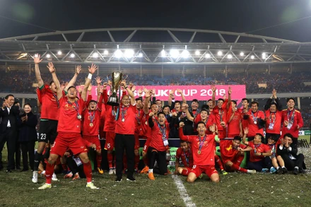 Đội tuyển Việt Nam là Đương kim vô địch AFF Suzuki Cup. (Ảnh: VFF)