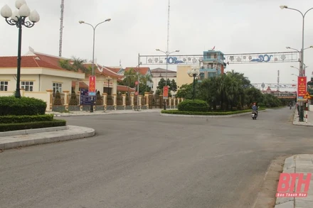 Huyện Nga Sơn thực hiện giãn cách xã hội theo Chỉ thị 16. (Ảnh: Báo Thanh Hóa)