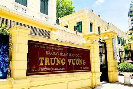 Trường THCS Trưng Vương. (Ảnh: LÊ HÀ)