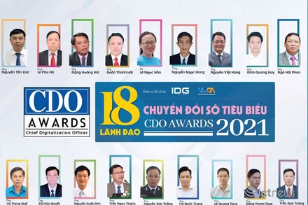 18 lãnh đạo chuyển đổi số Việt Nam tiêu biểu năm 2021 đã được vinh danh trong khuôn khổ Hội thảo quốc gia về Chính phủ điện tử.