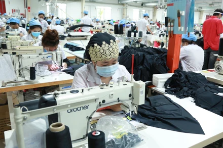 Sản xuất tại một doanh nghiệp “ba tại chỗ” ở huyện Xuân Lộc, tỉnh Đồng Nai. (Ảnh: THIÊN VƯƠNG).