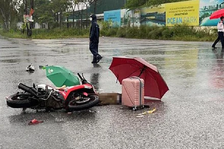 Hiện trường vụ sét đánh làm 2 người tử vong.