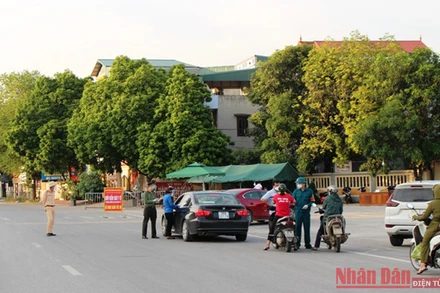 Chốt kiểm soát trên trục chính vào thành phố Thanh Hóa ở phía nam.