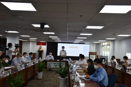 Toàn cảnh buổi họp báo.