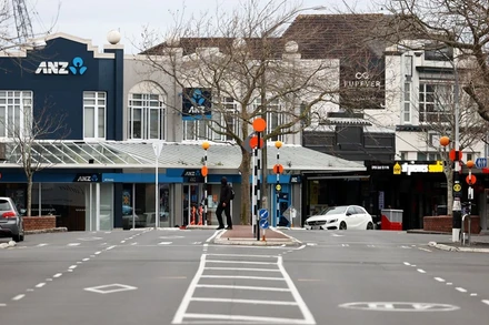 Đường phố Auckland trong thời gian phong tỏa để kiểm soát dịch Covid-19. (Ảnh: Reuters)