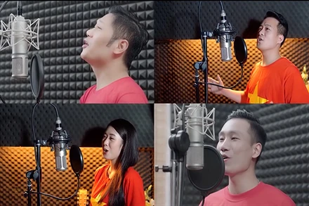 Thu âm các tác phẩm chất lượng từ cuộc vận động sáng tác để thực hiện tuyên truyền về phòng, chống dịch bệnh.