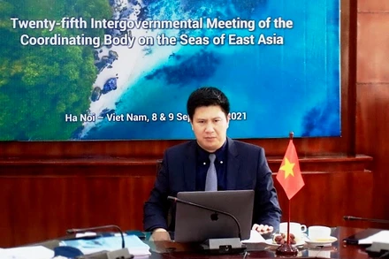 Phó Tổng cục trưởng Nguyễn Quế Lâm chủ trì Hội nghị IGM25 - Phần thứ nhất từ đầu cầu Tổng cục Biển và Hải đảo Việt Nam.