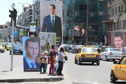 Đường phố Damascus trước ngày bầu cử Tổng thống 26/5/2021. (Ảnh: Reuters)