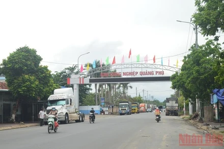 Doanh nghiệp tại Khu công nghiệp Quảng Phú trở lại hoạt động bình thường. 