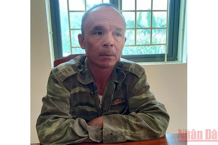 Đối tượng Đào Xuân Phúc tại trại tạm giam Công an tỉnh Tuyên Quang.