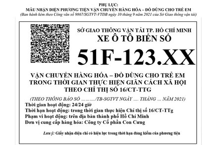 Mẫu nhận diện QR Code vận chuyển hàng hóa - đồ dùng cho trẻ em.
