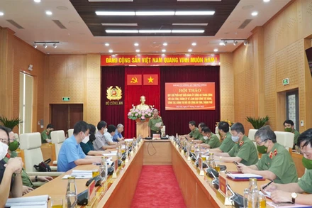 Toàn cảnh hội thảo. (Ảnh: Cổng thông tin điện tử Bộ Công an)