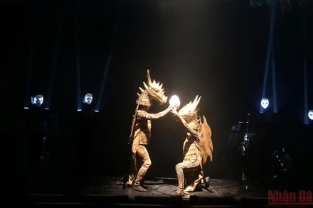 Việc hỗ trợ rất có ý nghĩa với các nghệ sĩ. (Ảnh minh họa: Các nghệ sĩ Nhà hát múa rối Thăng Long).