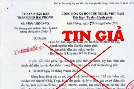 Hình ảnh văn bản giả mạo lan truyền trên mạng xã hội.