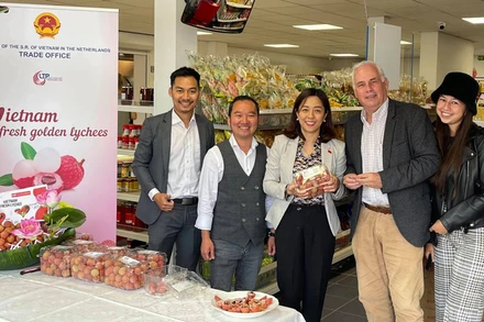 Doanh nghiệp Việt kiều hỗ trợ quảng bá quả vải. 