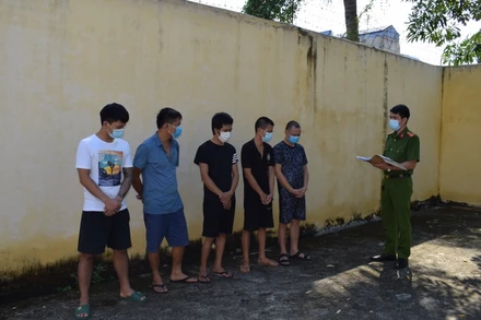 Một số đối tượng bị bắt trong vụ án.