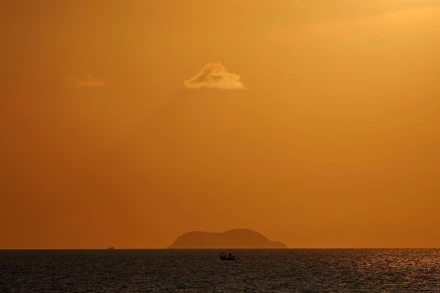 Hoàng hôn ở biển Ko Samui, Thái Lan. (Ảnh: Reuters)